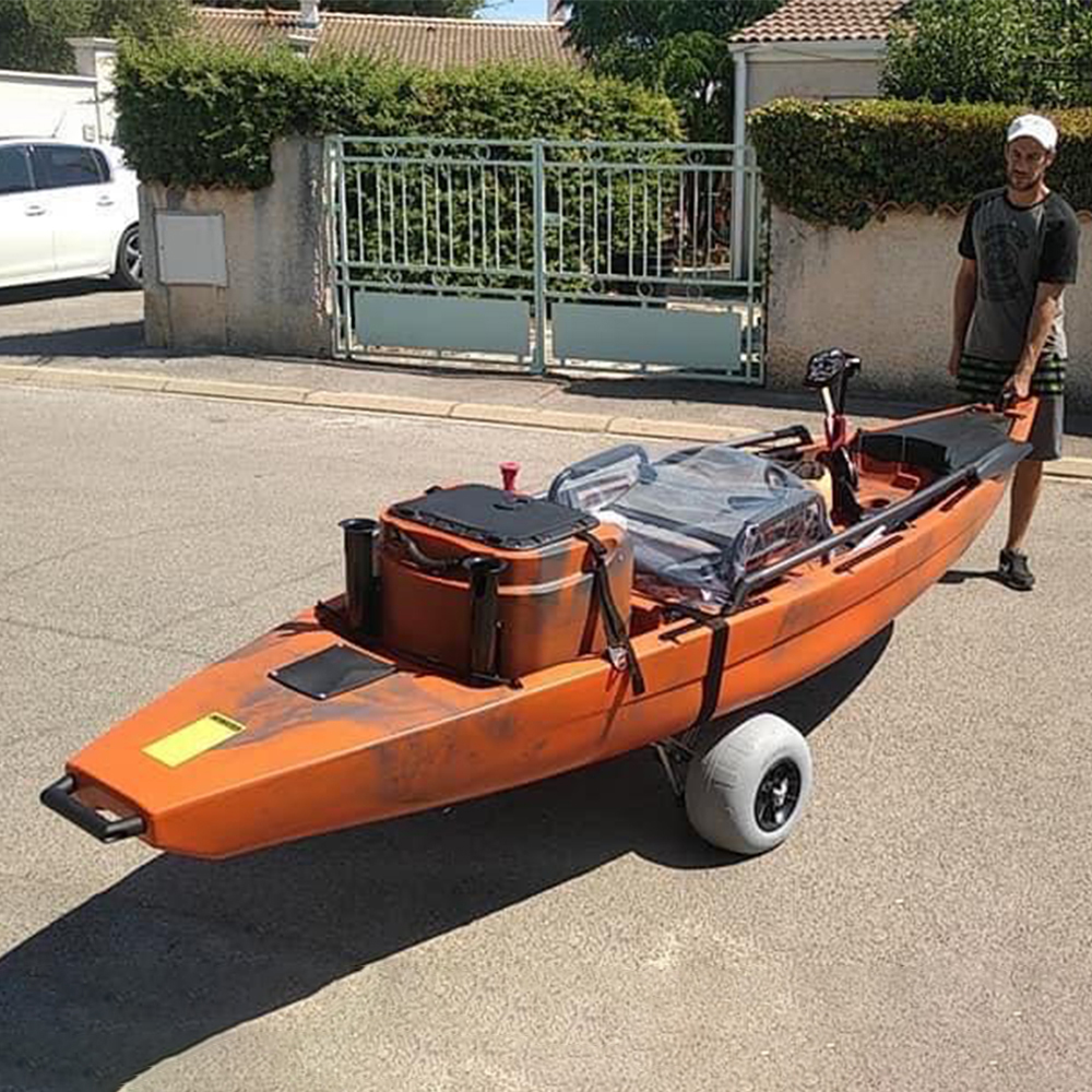 Inflatable Wide Wheel Canoe Bo - Fishing Kayak Cart ulasan dan harga