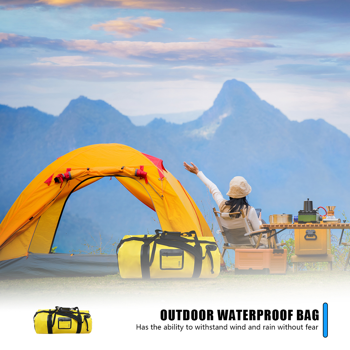 40L/66L/120L Waterproof Duffle - Fishing Kayak Crate ulasan dan harga