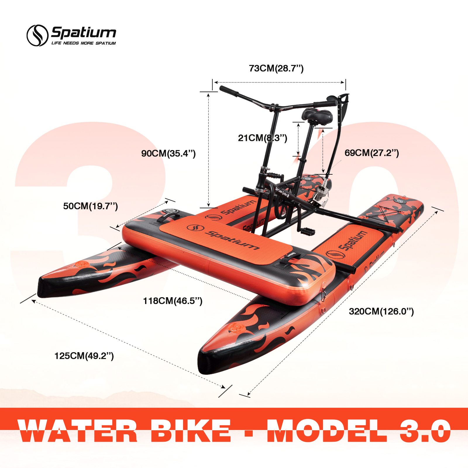 Spatium Sup Water Bike 3.0 Inf - Fishing Kayak Seat ulasan dan harga